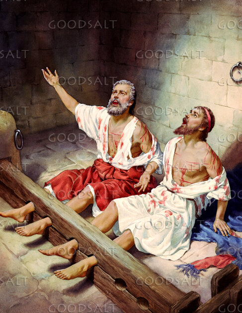 paul et syllas en prison