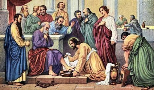 jesus lave le pied des disciples